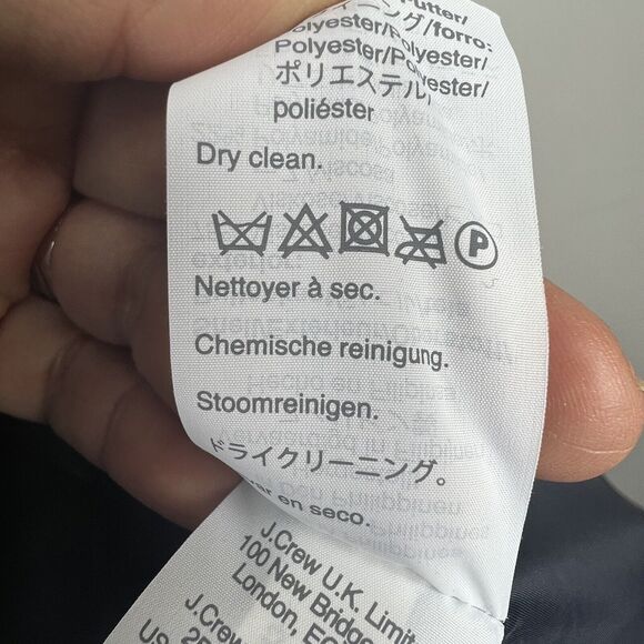 J Crew Navy Blue Open Front Blazer Jacket Size 8 Collarless - Picture 12 of 12